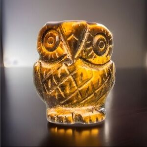 New Owl Solid Tiger’s Eye Natural Crystal • Healing, Prosperity & Protection